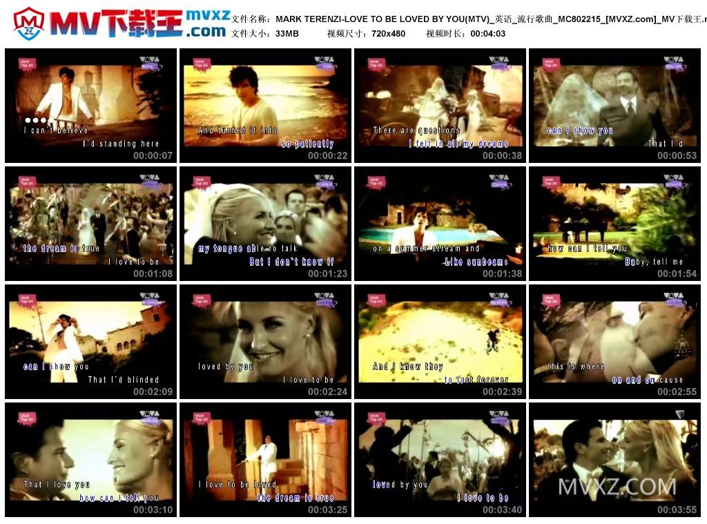 MARK TERENZI-LOVE TO BE LOVED BY YOU(MTV)_英语_流行歌曲_MC802215
